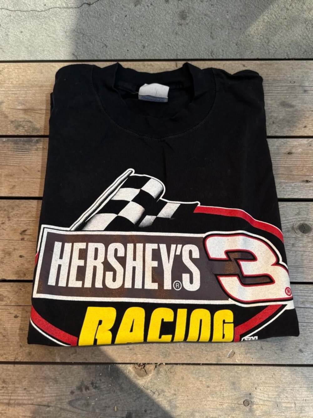 Dale Earnhardt Hersheys Racing Black Graphic Tee Size M Gildan Ultra Cotton 1990